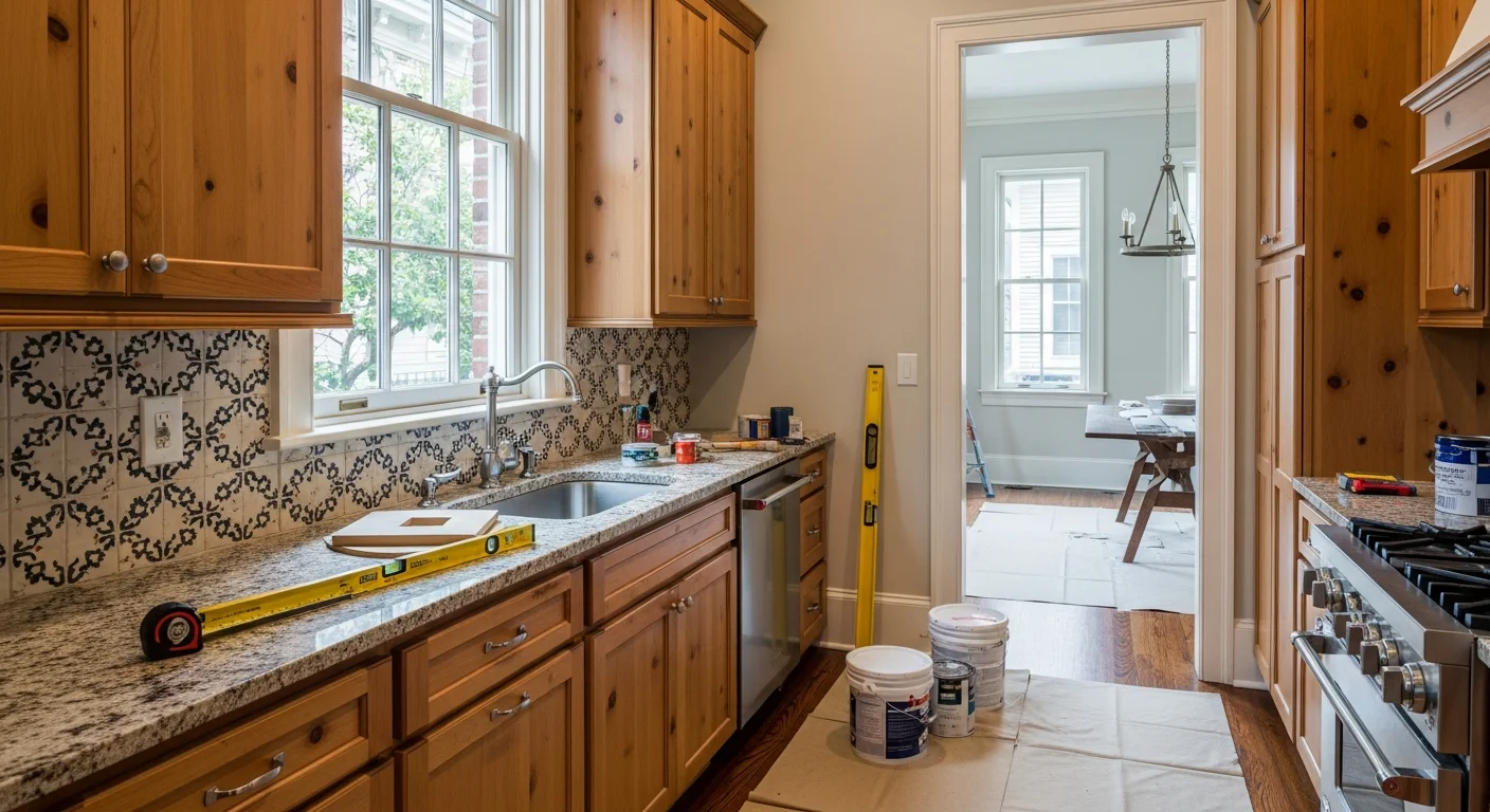 General contractor team working on home remodeling project